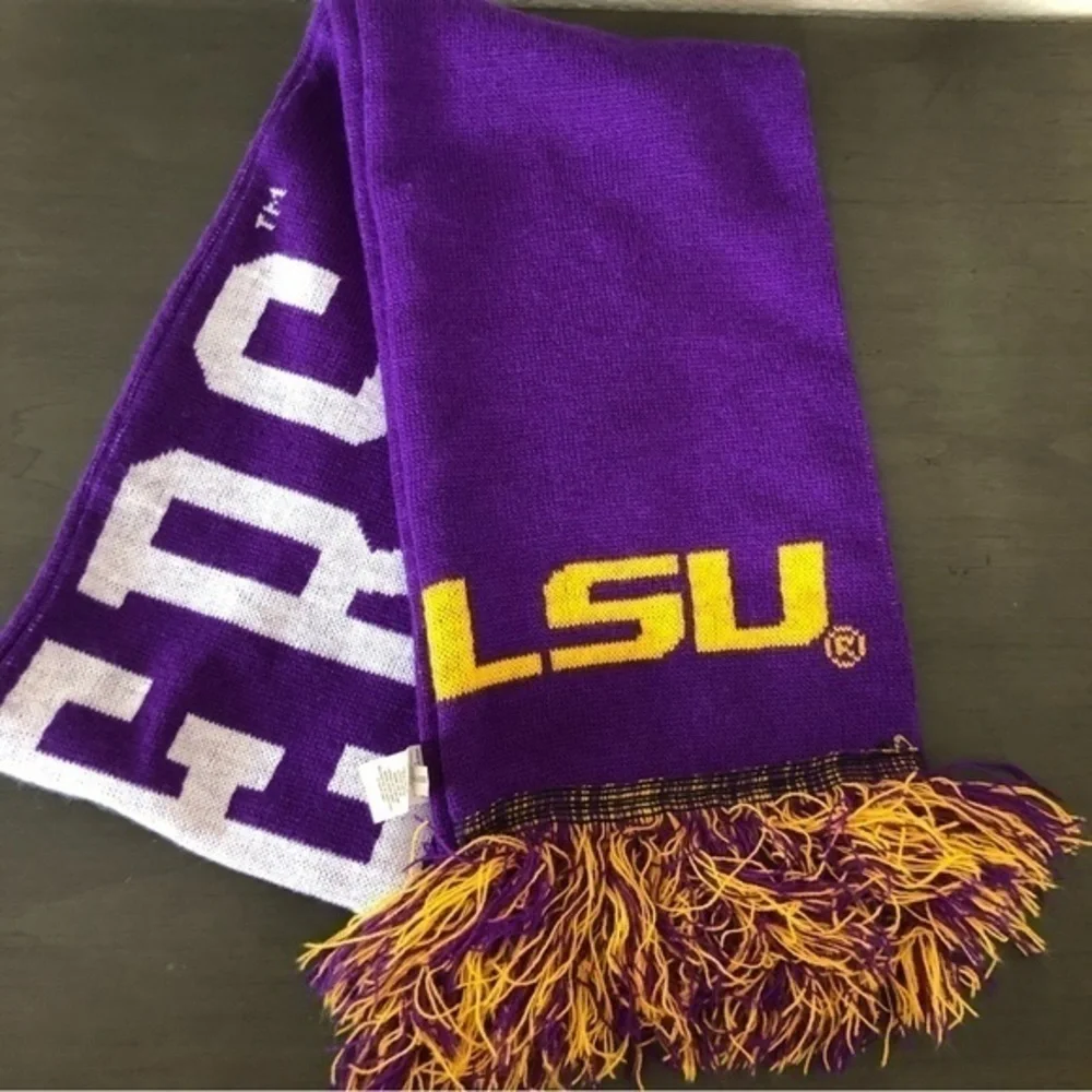 LSU Tigers Scarf Purple Reversible Winter Louisiana State University Football